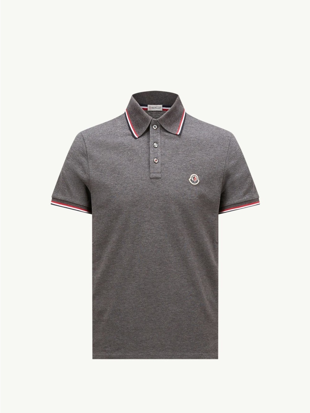 Moncler Tricolor-Trimmed Cotton Piquet Polo Shirt